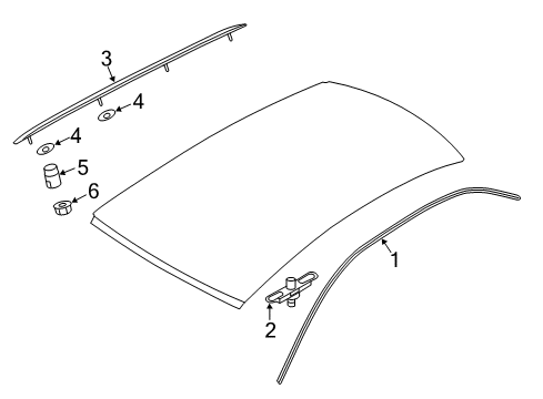2013 Audi allroad Exterior Trim - Roof Diagram