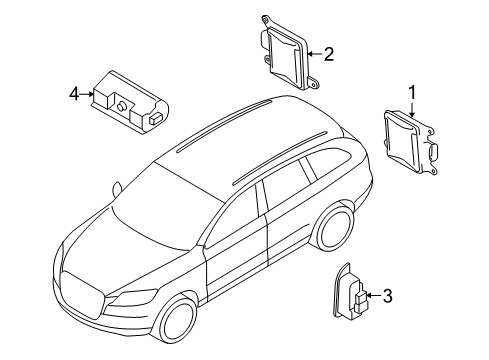 2009 Audi Q7 Electrical Components Diagram 2