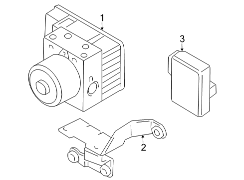 2005 Audi TT ABS Pump Assembly Diagram for 8N0-614-517-J