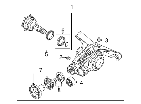 2020 Audi S5 Axle & Differential - Rear Diagram 4