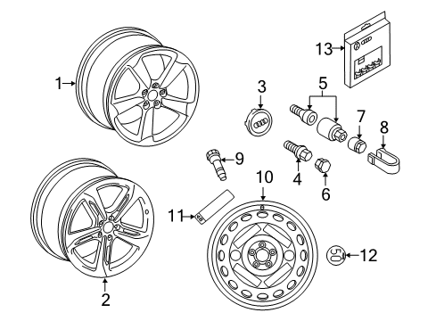 2015 Audi A7 Quattro Wheels Diagram 4