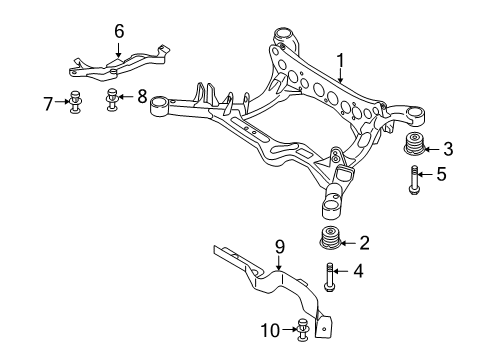 2015 Audi SQ5 Suspension Mounting - Rear Diagram