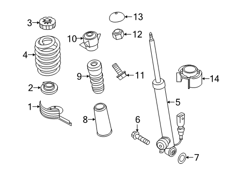 2017 Audi S7 Struts & Components Diagram 5