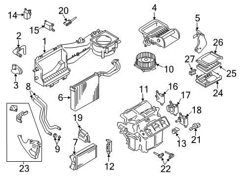 2005 Audi A4 Quattro Blower Motor & Fan Diagram 3