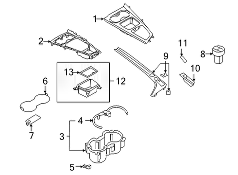 2025 Audi RS5 Sportback Console Diagram 2