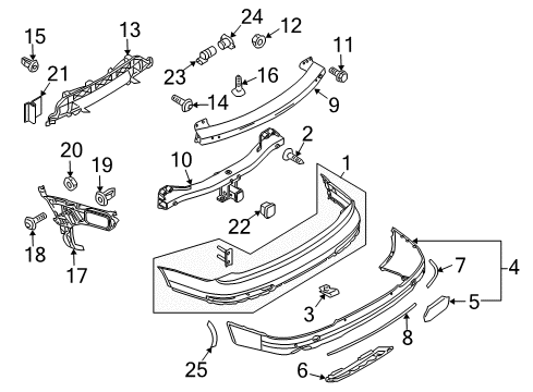2015 Audi Q7 Lower Cover Diagram for 4L0-807-434-J-GRU