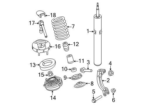 2018 Audi A4 allroad Struts & Components Diagram