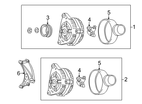 2014 Audi A8 Quattro Alternator Bracket Diagram for 06E-903-143-G