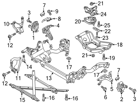 2014 Audi S4 Engine & Trans Mounting Diagram