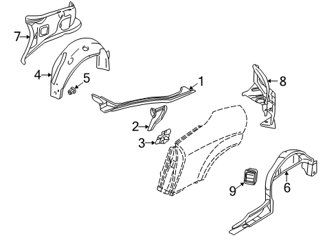 2002 Audi TT Inner Structure - Quarter Panel