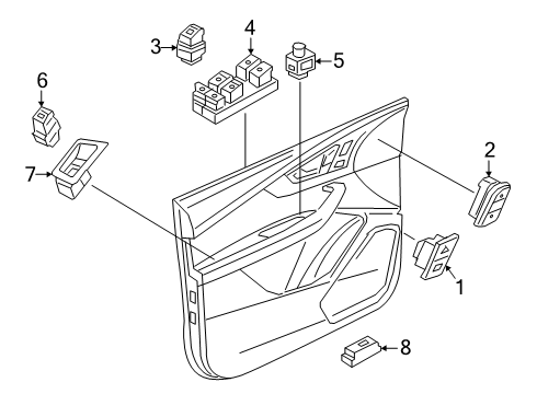 2025 Audi SQ7 Interior Trim - Front Door Diagram 2