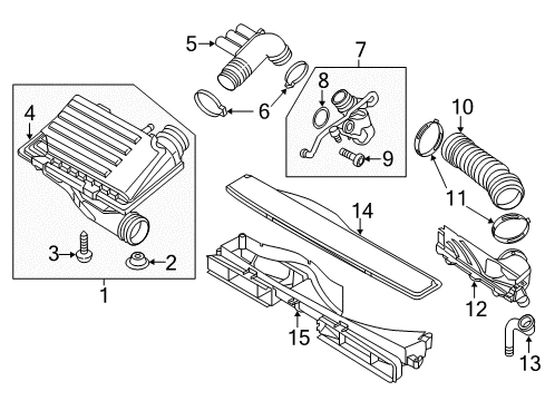 2018 Audi A3 Sportback e-tron Air Intake Diagram