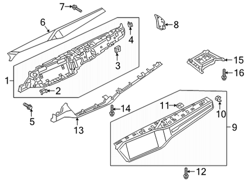 2023 Audi A6 allroad Instrument Panel Diagram 3
