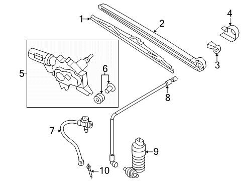 2025 Audi SQ6 e-tron Rear Wiper Components