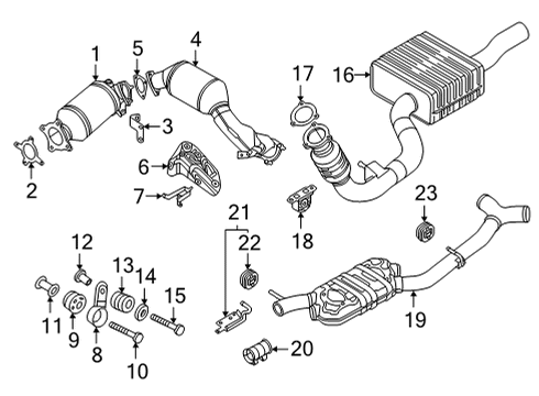 2021 Audi A7 Sportback Front Pipe Plate Diagram for 4G0-253-295-A