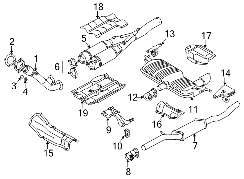 2001 Audi TT Quattro Converter & Pipe Lock Nut Diagram for N-903-690-01