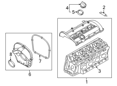2014 Audi A5 Quattro Valve & Timing Covers Diagram