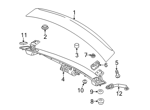 2011 Audi TT Quattro Rear Spoiler Diagram 2
