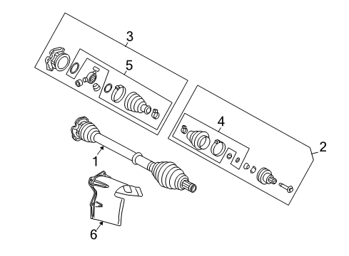 2013 Audi S6 Drive Axles - Front Diagram 2