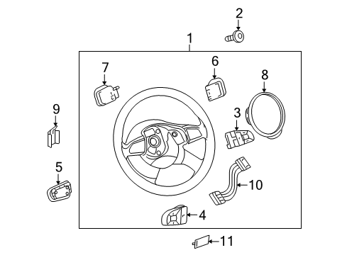 2008 Audi Q7 Steering Wheel & Trim Diagram