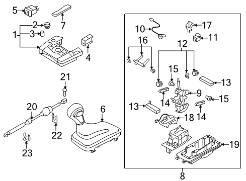 2012 Audi Q7 Gear Shift Control - AT Diagram