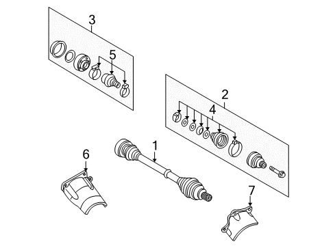 2002 Audi A4 Drive Axles - Front Diagram 3