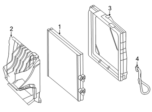 2022 Audi e-tron GT A/C Condenser Diagram