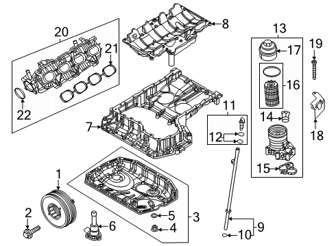 2025 Audi Q7 Engine Parts Diagram 3