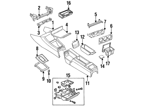 1996 Audi Cabriolet Center Console