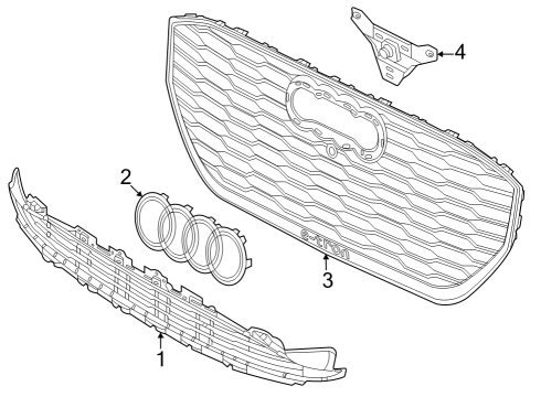 2025 Audi Q4 e-tron Emblem Diagram for 89A-853-605-2ZZ