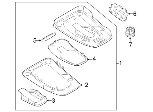 2024 Audi Q8 Overhead Console