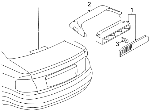 1997 Audi A8 High Mount Lamps Diagram