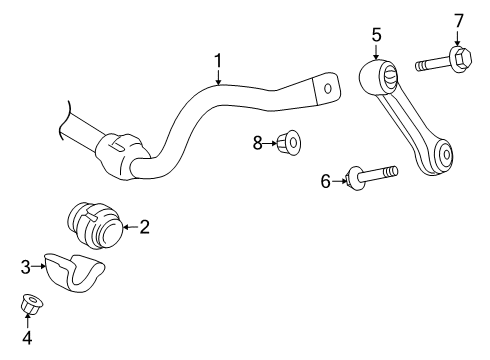 2024 Audi S5 Sportback Stabilizer Bar & Components Diagram 2