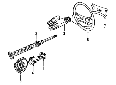 1991 Audi 80 Quattro Steering Column