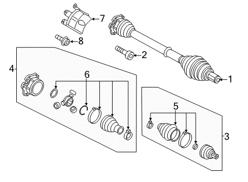 2013 Audi A5 Quattro Drive Axles - Front Diagram 2