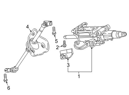 2024 Audi Q8 Steering Column Assembly Diagram