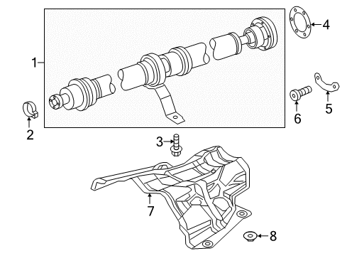 2013 Audi A5 Quattro Drive Shaft - Rear Diagram