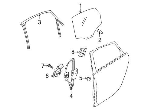 2009 Audi A4 Rear Door Diagram