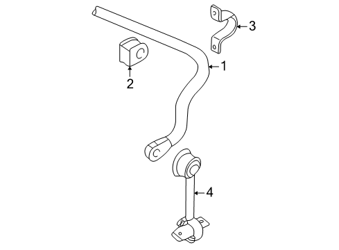 2006 Audi A4 Quattro Stabilizer Bar & Components Diagram 9