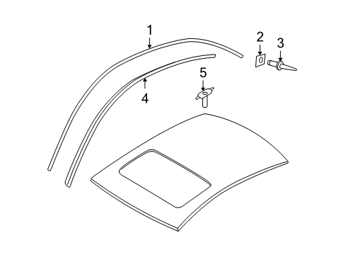 2009 Audi A6 Window Molding Clip Diagram for 4F0-853-929