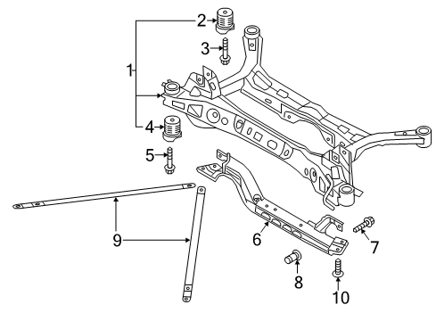 2021 Audi TT Quattro Suspension Mounting - Rear Diagram