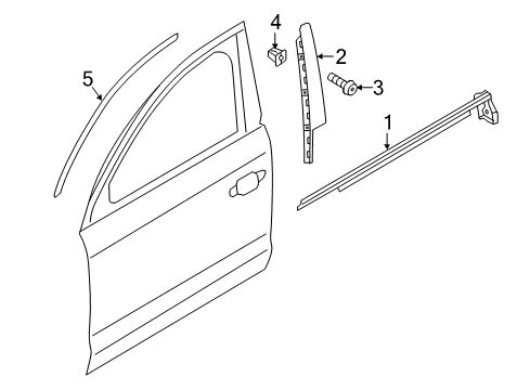 2013 Audi S8 Exterior Trim - Front Door