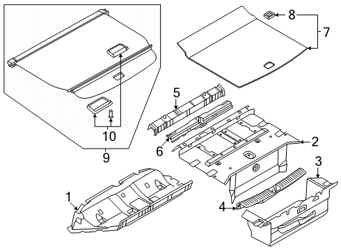 2025 Audi SQ6 e-tron Interior Trim - Rear Body