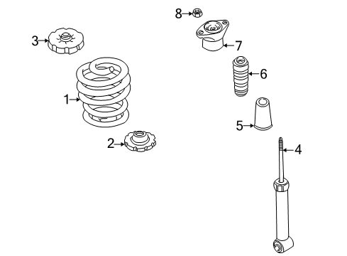 2004 Audi A4 Shocks & Components Diagram 3