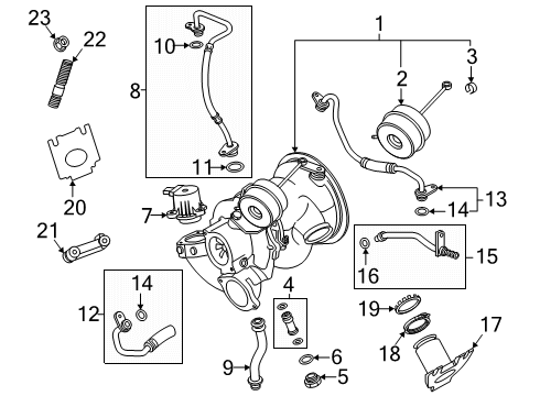 2025 Audi Q7 Turbocharger & Components Diagram 2
