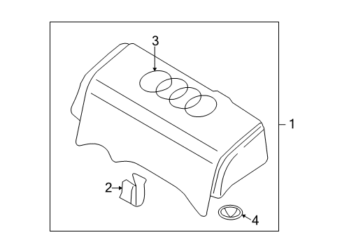 2008 Audi S5 Engine Appearance Cover Diagram