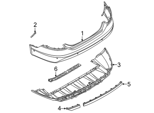 2022 Audi e-tron GT Bumper Cover Diagram for 4J3-807-421-B-GRU