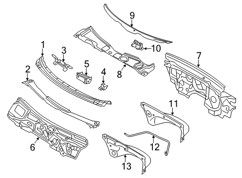 2016 Audi A6 Cowl Diagram
