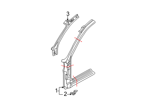 2001 Audi Allroad Quattro Hinge Pillar