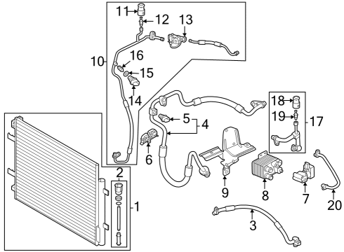 2025 Audi Q4 e-tron A/C Condenser Diagram